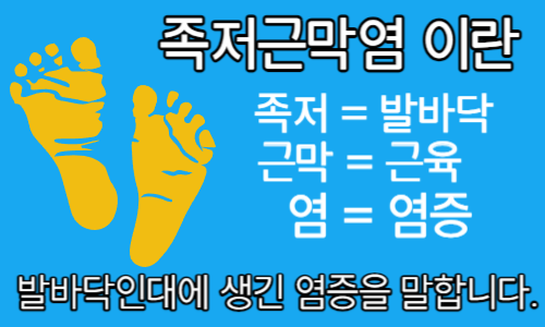 족저근막염에대해서설명해 놓은썸네일입니다.