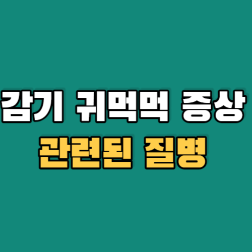 감기귀먹먹-증상- 관련질병